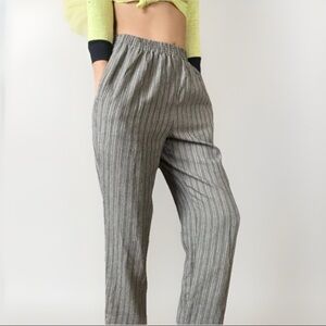 Vintage Alfred Dunner Striped Elastic Waist Pull On Pants Size Petite 6 (XS-S)